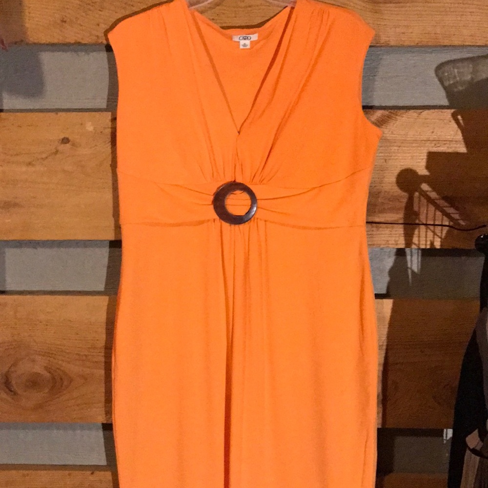 Peachy color women's dress